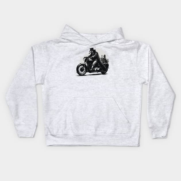 doctor plague on the motor Kids Hoodie by lkn